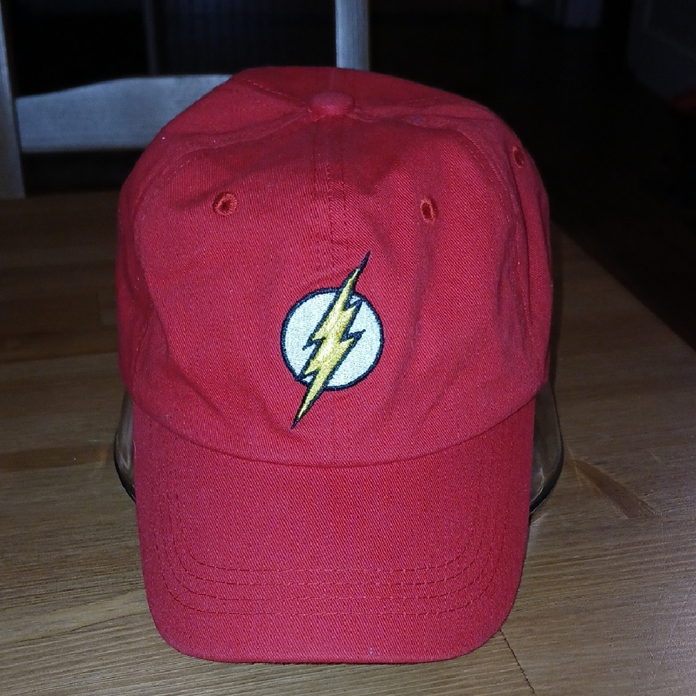 Red Kids Cap with Lightning Bolt Logo